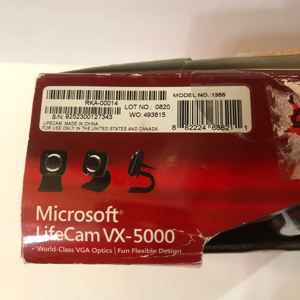 Microsoft LifeCam VX-5000 Black and Silver Webcam